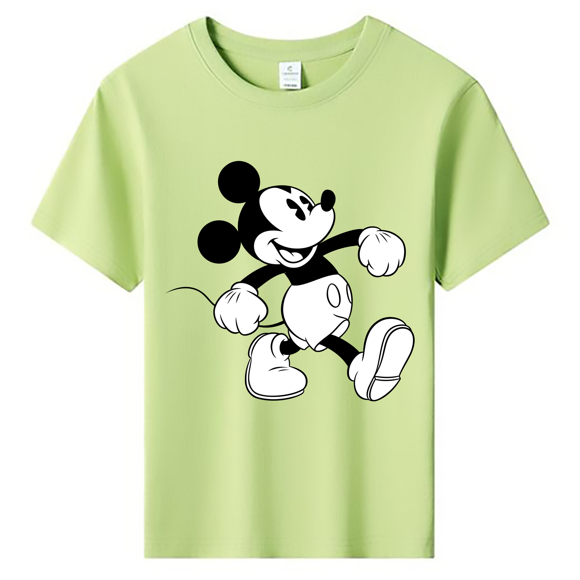 ミッキーマウス Mickey Mouse 綿100％キッズTシャツ（フロントプリント）